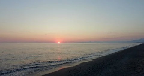 Beautiful ocean at sunset Stock Footage 89965453