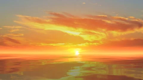 Beautiful ocean sunset mirror reflection in water, sea, ocean or lake 스톡 동영상 246788966