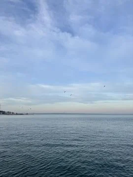 Beautiful Ocean View with Cloudy Sky Foto stock
