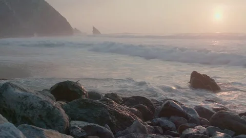 Beautiful Ocean View at Sunset Stock Footage 69885675