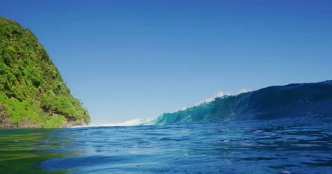 Beautiful Ocean Wave Stock Footage 85385629