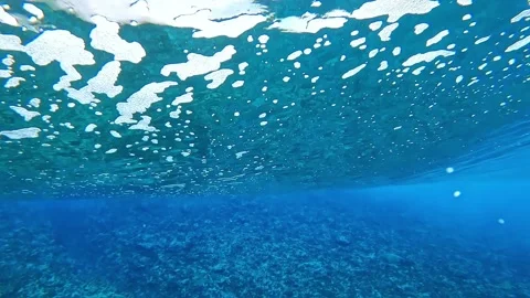 Beautiful ocean wave, powerful wave breaking in slow motion. Tahiti 4k Stock Footage 208538073