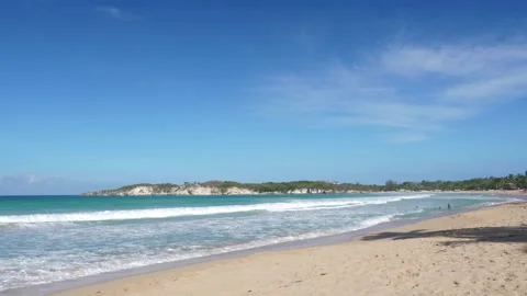 Beautiful ocean wave on remote tropical island in the pacific 002 Stock Footage 140580925