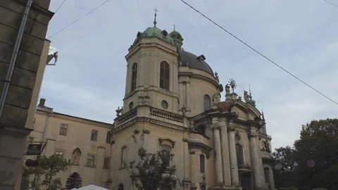 Beautiful old cathedral Stock Footage 89128321