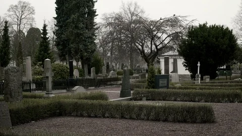 Beautiful Old Cemetery Stock Footage 88908203