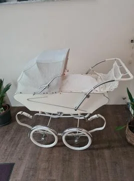 Beautiful old fashioned stroller Foto stock