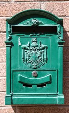 Beautiful old mailbox . Stock Photos
