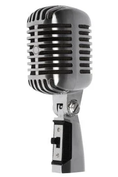 Beautiful old microphone Stock Photos