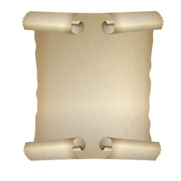 Beautiful old papyrus scroll with space for text Stock Illustration