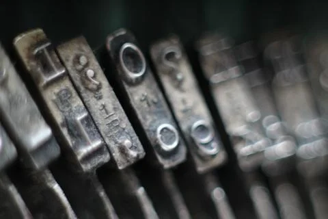 Beautiful old typewriter where everything was a mechanic 写真素材