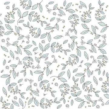 Beautiful olive branches pattern Stock Illustration