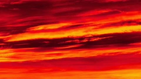 Beautiful orange clouds Stock Footage 154498798