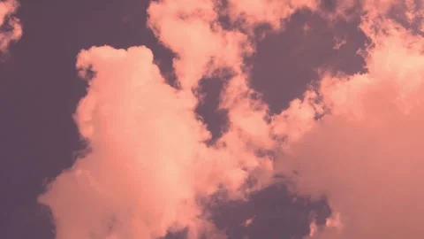 Beautiful orange cotton fluffy clouds blue sunset sky in sunlight airplane windo Видео 332216182