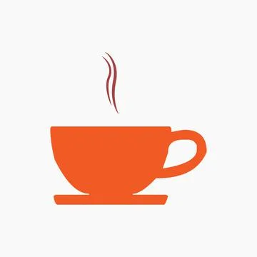 Beautiful orange cup in coffee vector design Stock Illustration