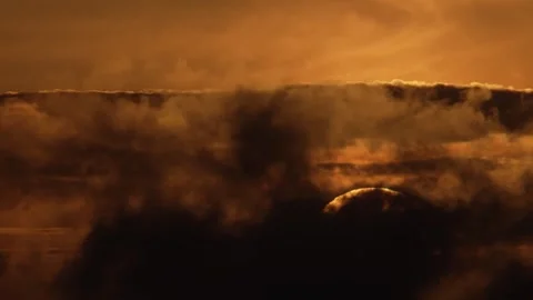 Beautiful orange evening sunset. Sundown sky time lapse. Golden sun set. Sunrise Stock Footage 276412705