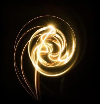 Beautiful orange light effect on black background. Illustrazione stock