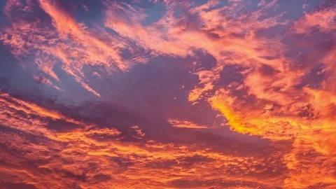 Beautiful orange sky Stock Footage 71170895