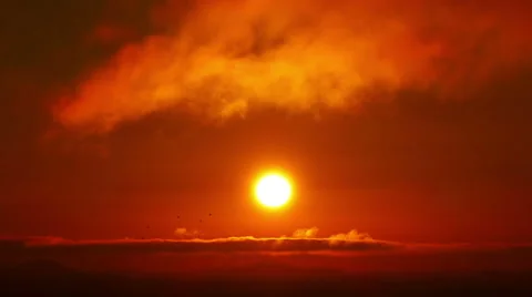 Beautiful Orange Sunrise with Clouds 스톡 동영상 41291272