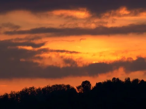 Beautiful orange sunset Video stock 80223237