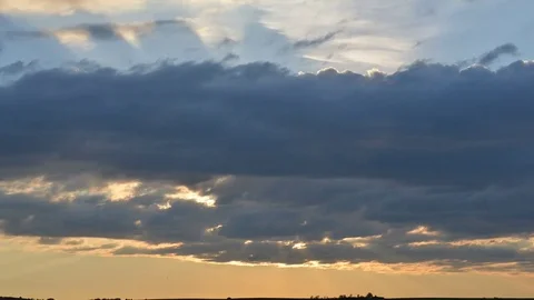 The beautiful orange sunset Stock Footage 82530384