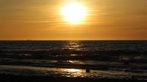 Beautiful orange sunset Vidéo 90479982