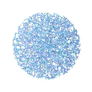 Beautiful organic spherical object isolated on white Stock Illustration