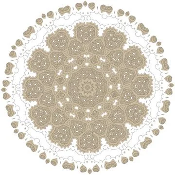 Beautiful oriental-style pattern on a white background.3d 스톡 일러스트