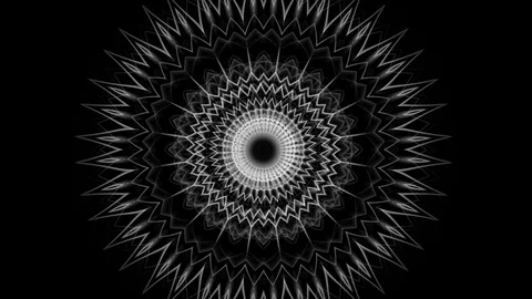 Beautiful ornament pattern with rotating elements - seamless looping (FULL HD) Stock-Footage 83163384