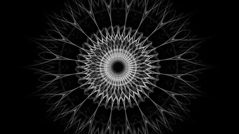 Beautiful ornament with rotating elements - seamless looping (FULL HD) Stock Footage 83094038