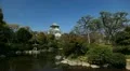 Beautiful Osaka Castle Japanese Architecture Asian Establishing Shot Old Palace HD Footage