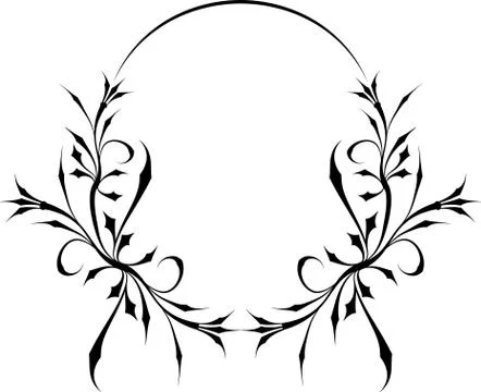 Beautiful oval frame. Vector Stockillustratie