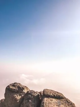 Beautiful over the clouds backdrop skyscape Stock Photos