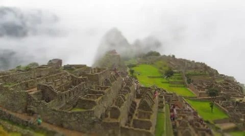Beautiful overview Machu Picchu Stock Footage 54093096