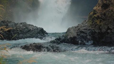 Beautiful Pacific Northwest Waterfall Stock Footage 95960053
