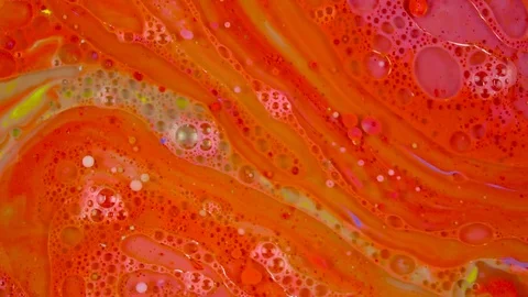 Beautiful Paint Surface Red yellow Universe Of Color Moving Multicolored 库存影片 82971969