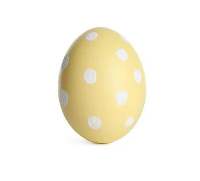 Beautiful painted Easter egg on white background Stock Photos