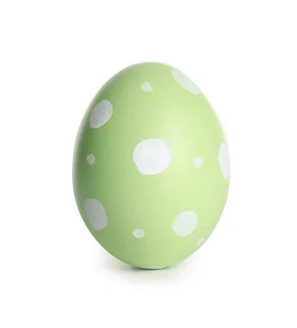 Beautiful painted Easter egg on white background Stock Photos