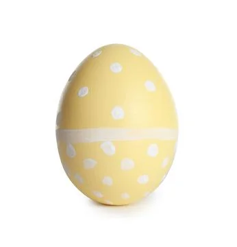 Beautiful painted Easter egg on white background Foto stock