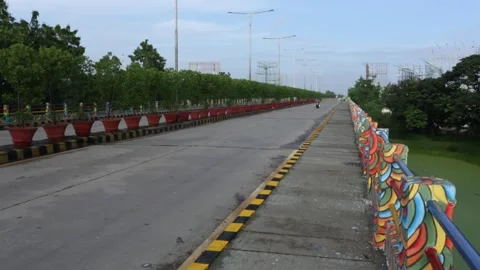 Beautiful-painted-sidewalks Stock Footage 141170033