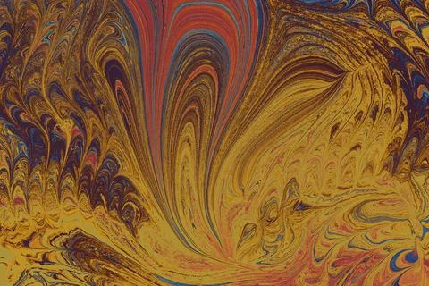 Beautiful painting of an abstract pattern of mixed colors Stock Photos
