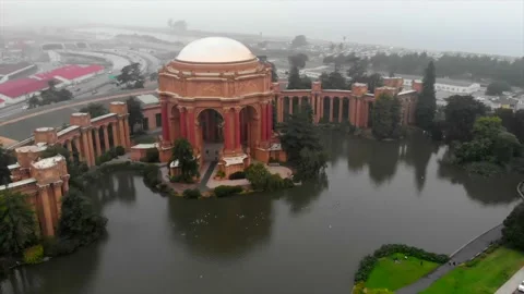The Beautiful Palace Of Fine Arts In San Francisco, California With Video stock 130202953