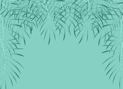 Beautiful Palm Leaf Background. Vector Illustration Stock Illustration