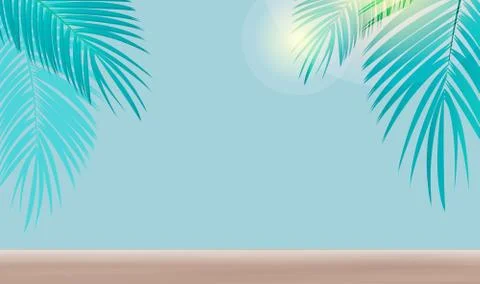 Beautiful Palm Leaf Background. Vector Illustration Stock Illustration