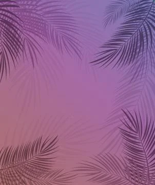Beautiful Palm Leaf Background. Vector Illustration Stock Illustration