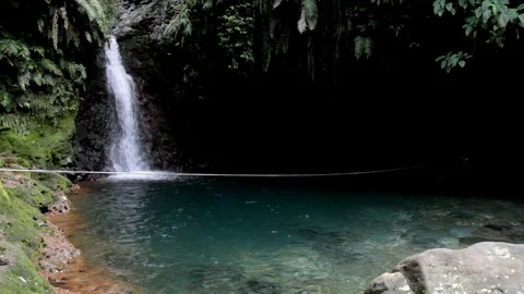 Beautiful Pangeran Waterfall Stock Footage 107027972