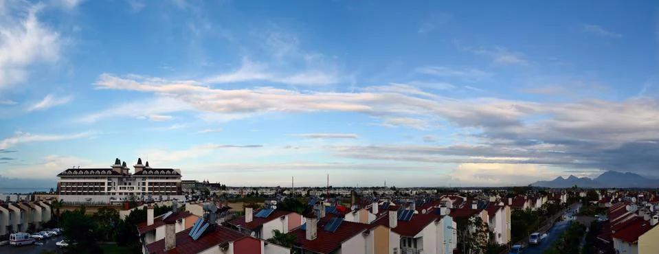 Beautiful panorama with cloudscape Foto stock