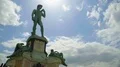 Beautiful panorama of Fountain of Neptune in Florence, tourism in Italy HD Footage