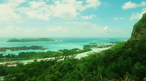 Beautiful panorama, Seychelles Stock Footage 68635169