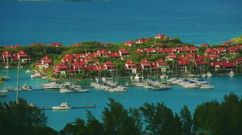 Beautiful panorama, Seychelles Stock Footage 68637836