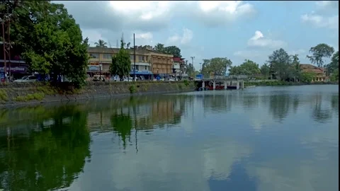 Beautiful panoramic Lake view Stock Footage